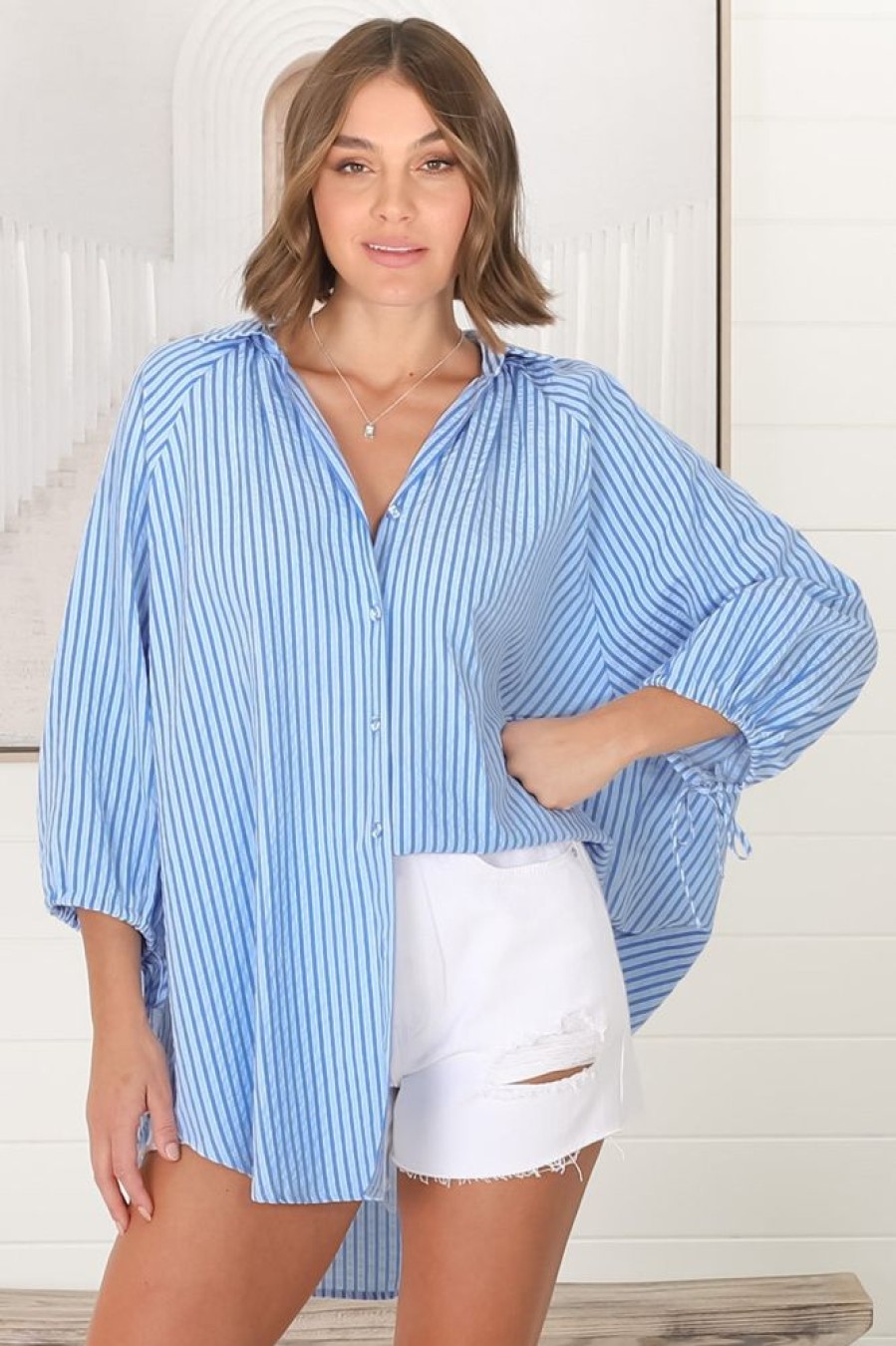 Tops Salty Crush | Hunter Shirt - Blue