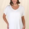 Tops Salty Crush | Rose T-Shirt - White