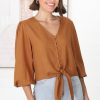 Tops Salty Crush | Amber Top - Rust