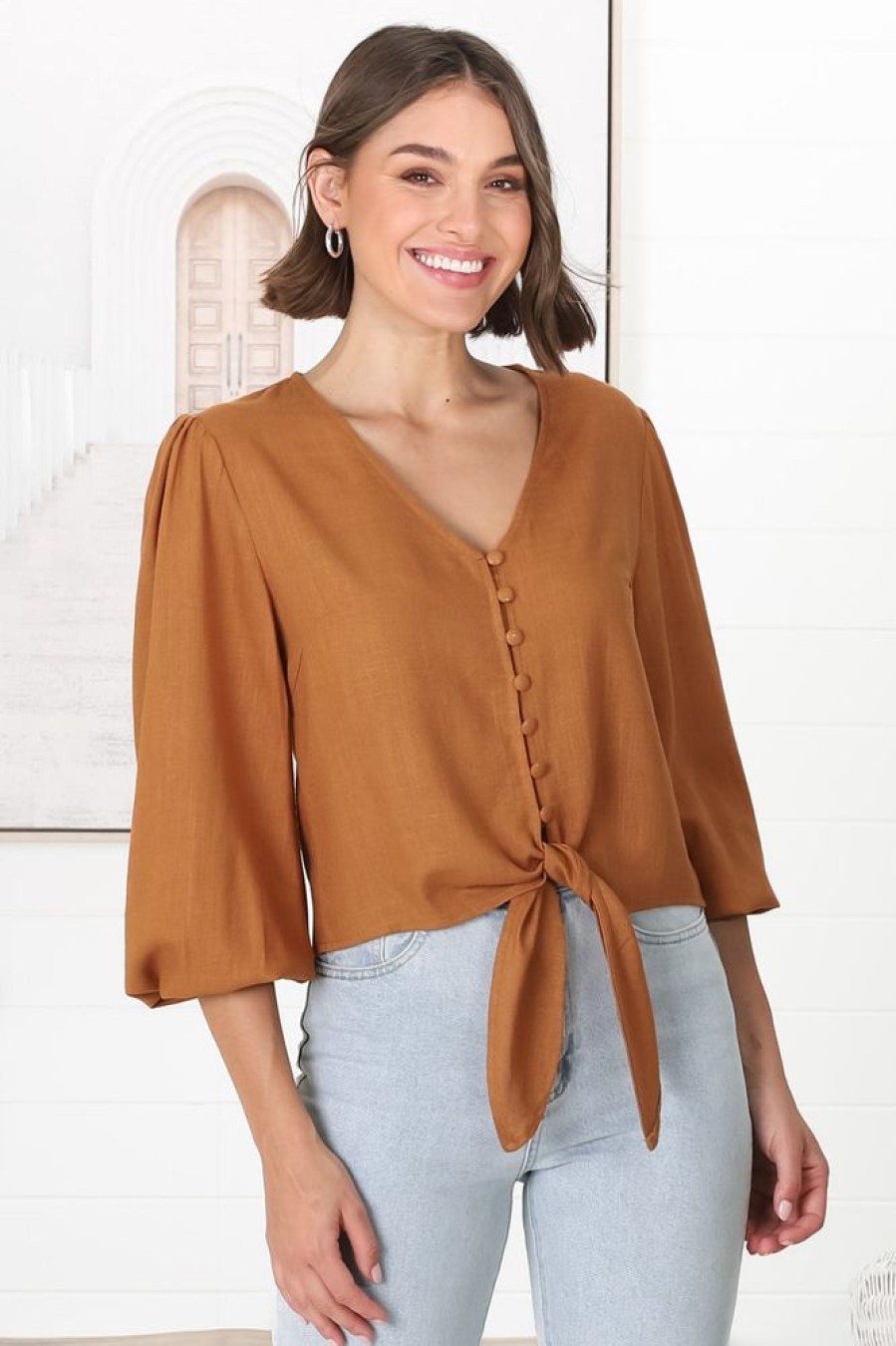 Tops Salty Crush | Amber Top - Rust