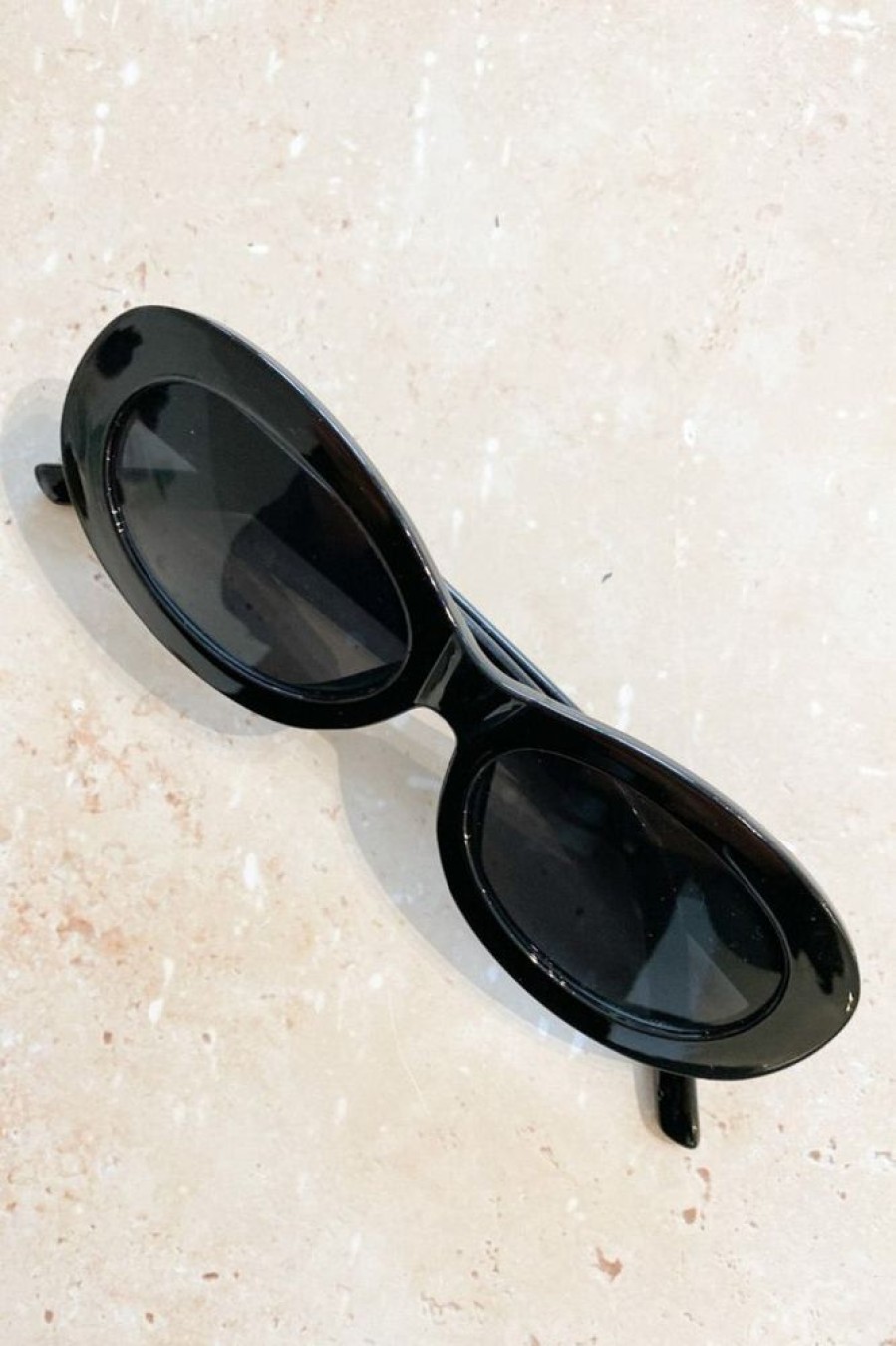 Accessories ANGELS WHISPER | Ella Oval Sunglasses - Black