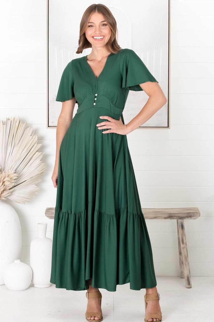 Dresses Salty Crush | Libby Maxi Dress - Green