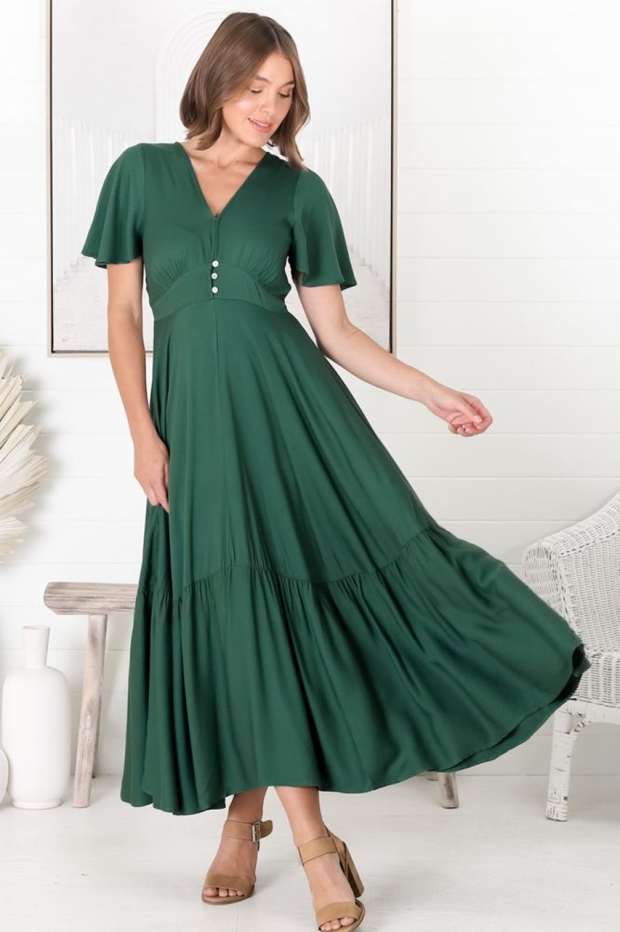 Dresses Salty Crush | Libby Maxi Dress - Green