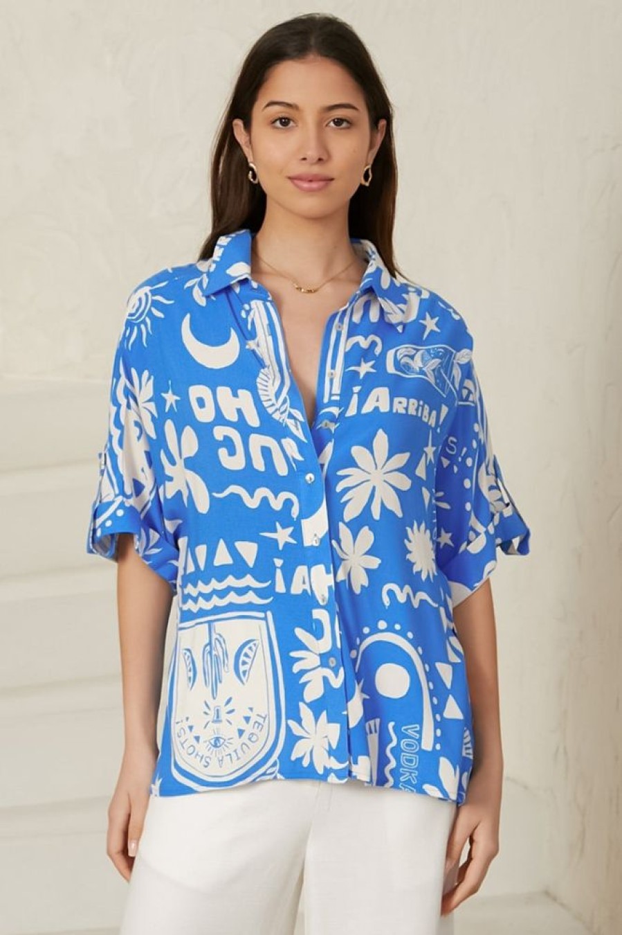 Tops Salty Crush | Dion Shirt - Morelia Print