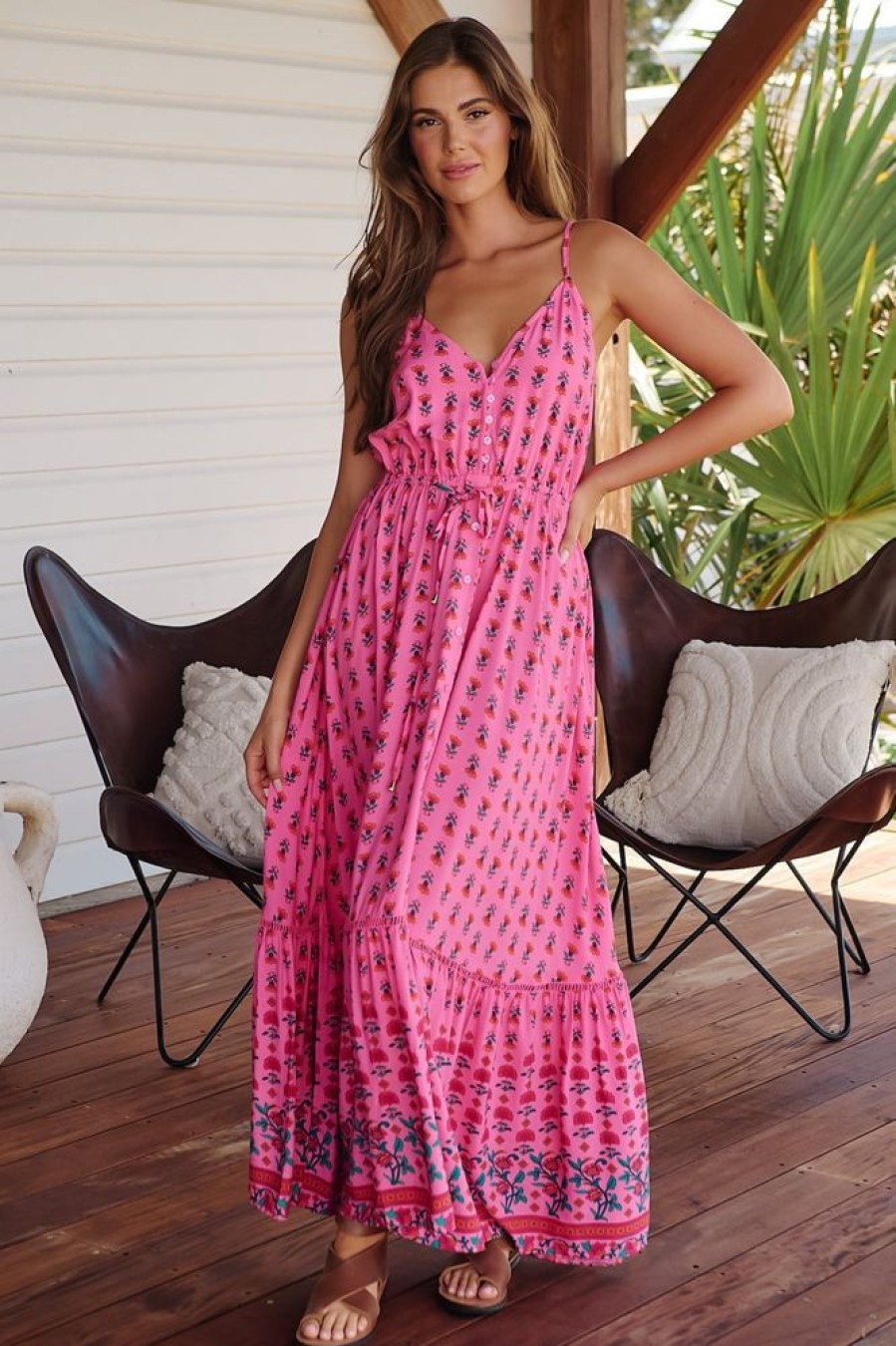 Dresses Jaase | Avila - Raspberry Romance Maxi Dress