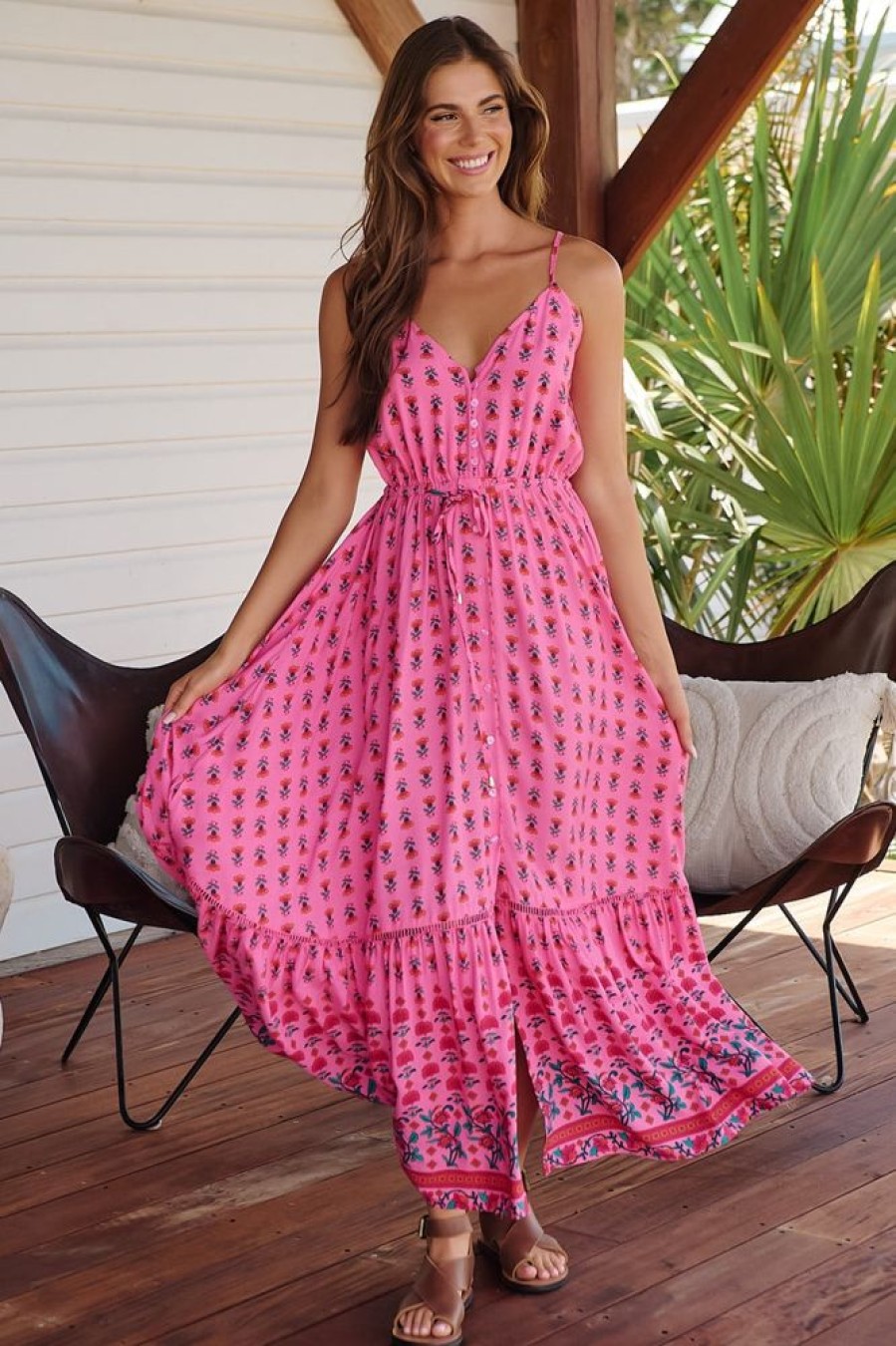 Dresses Jaase | Avila - Raspberry Romance Maxi Dress