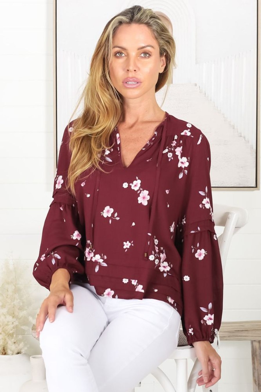 Tops Salty Crush | Albany - Maron Top - Red