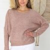 Tops Salty Crush | Joanne Knit Top - Light Mauve