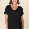 Tops Salty Crush | Rose T-Shirt - Black