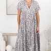 Dresses Salty Crush | Peggy - Davey Midi Dress - Grey