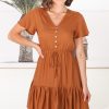 Dresses Salty Crush | Rosane Mini Dress - Rust