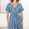 Dresses Salty Crush | Lilly - Davey Mini Dress - Blue