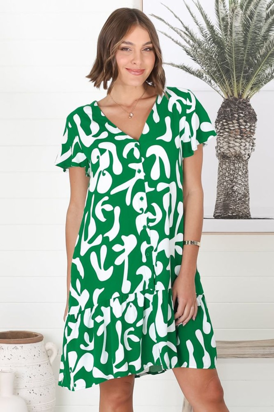 Dresses Salty Crush | Jaxie Mini Dress - Green