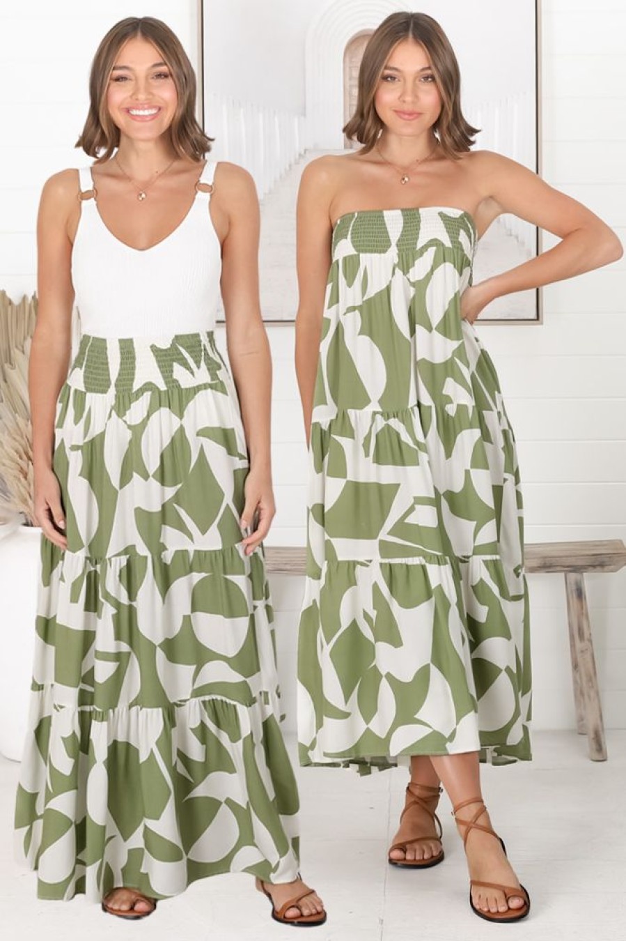 Dresses Salty Crush | Azira Maxi Skirt/Midi Dress - Kiwi