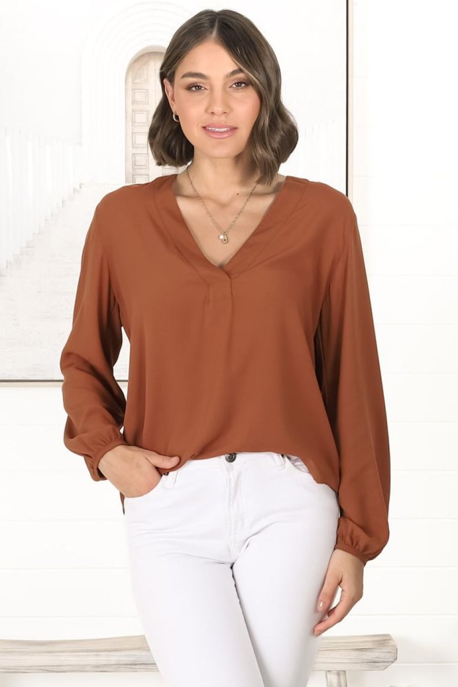 Tops Salty Crush | Nelly Top - Tan