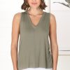 Tops Salty Crush | Sienna Tank Top - Khaki