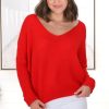 Tops Salty Crush | Carol Knit Top - Red