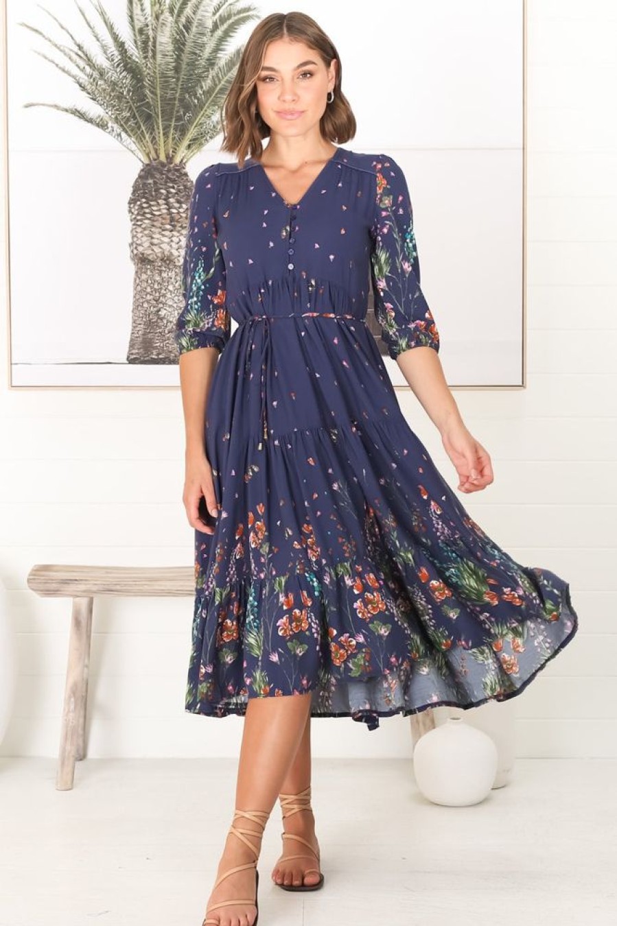 Jaase JAASE | Eve - Raining Flowers Midi Dress