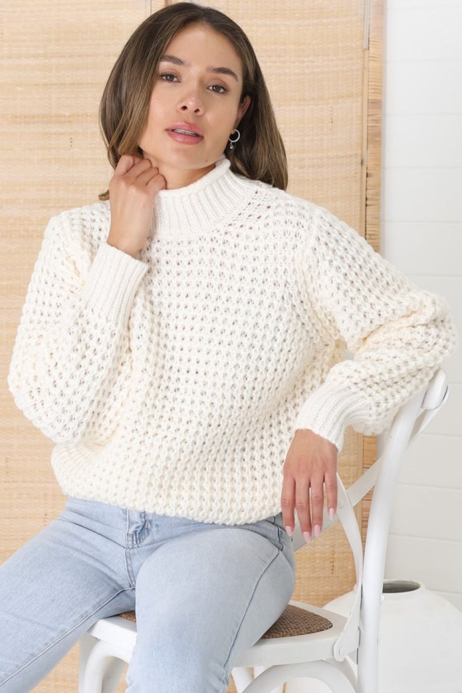 Jackets/Knitwear Salty Crush | Dexter Jumper - Cream