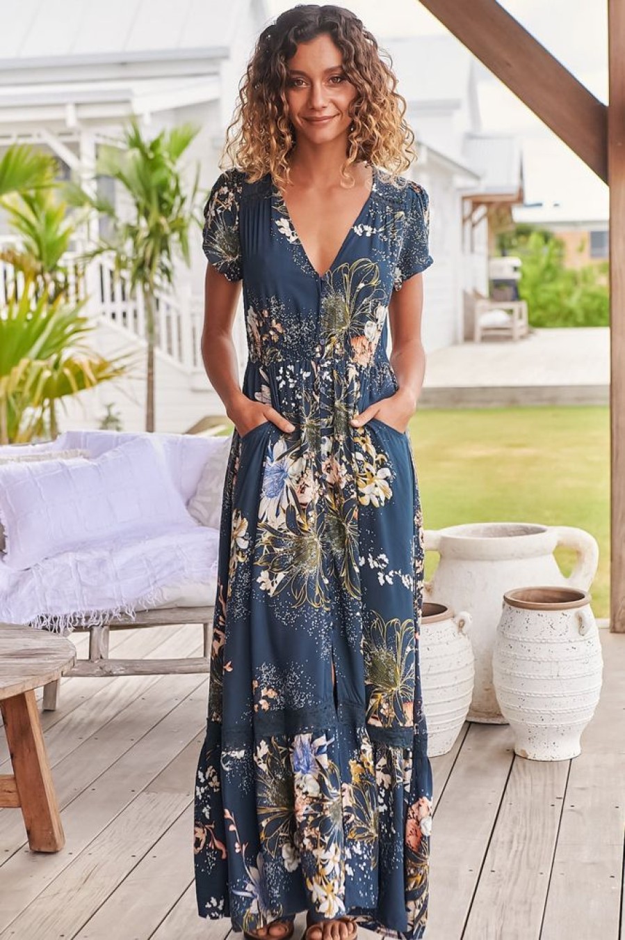 Jaase JAASE | Carmen - Indigo Maxi Dress