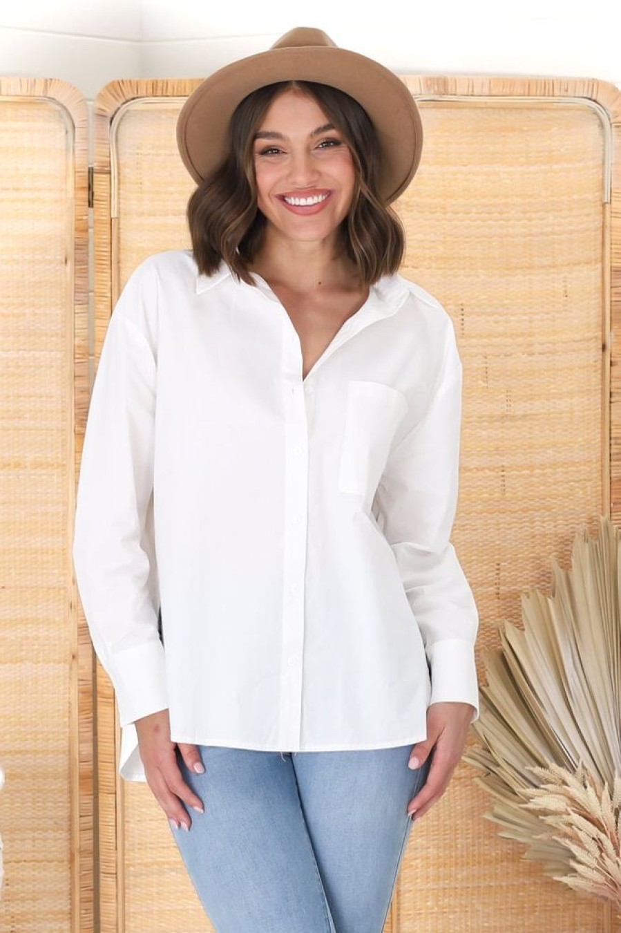 Tops Salty Crush | Adriel Shirt - White