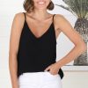 Tops Salty Crush | Emah Cami - Black