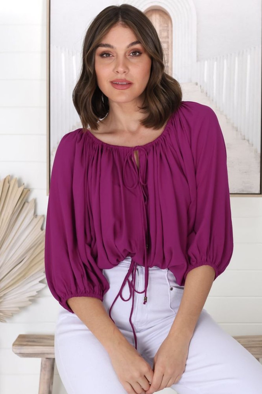 Tops Salty Crush | Thelma Top - Pink