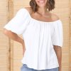 Tops Salty Crush | Bertie Top - White