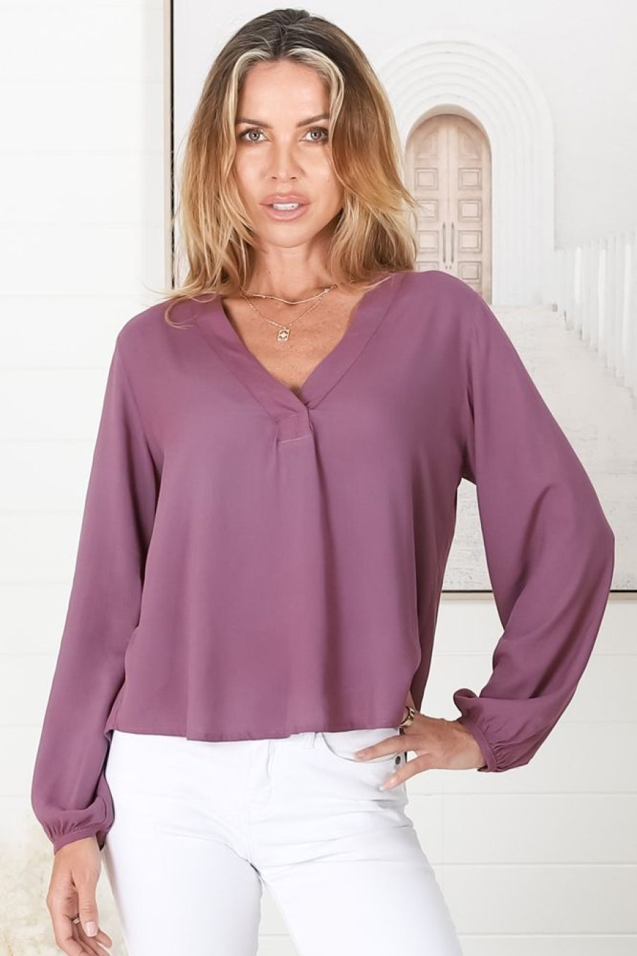 Tops Salty Crush | Nelly Top - Wine