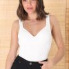 Tops Salty Crush | Zoey Ribbed Top - White