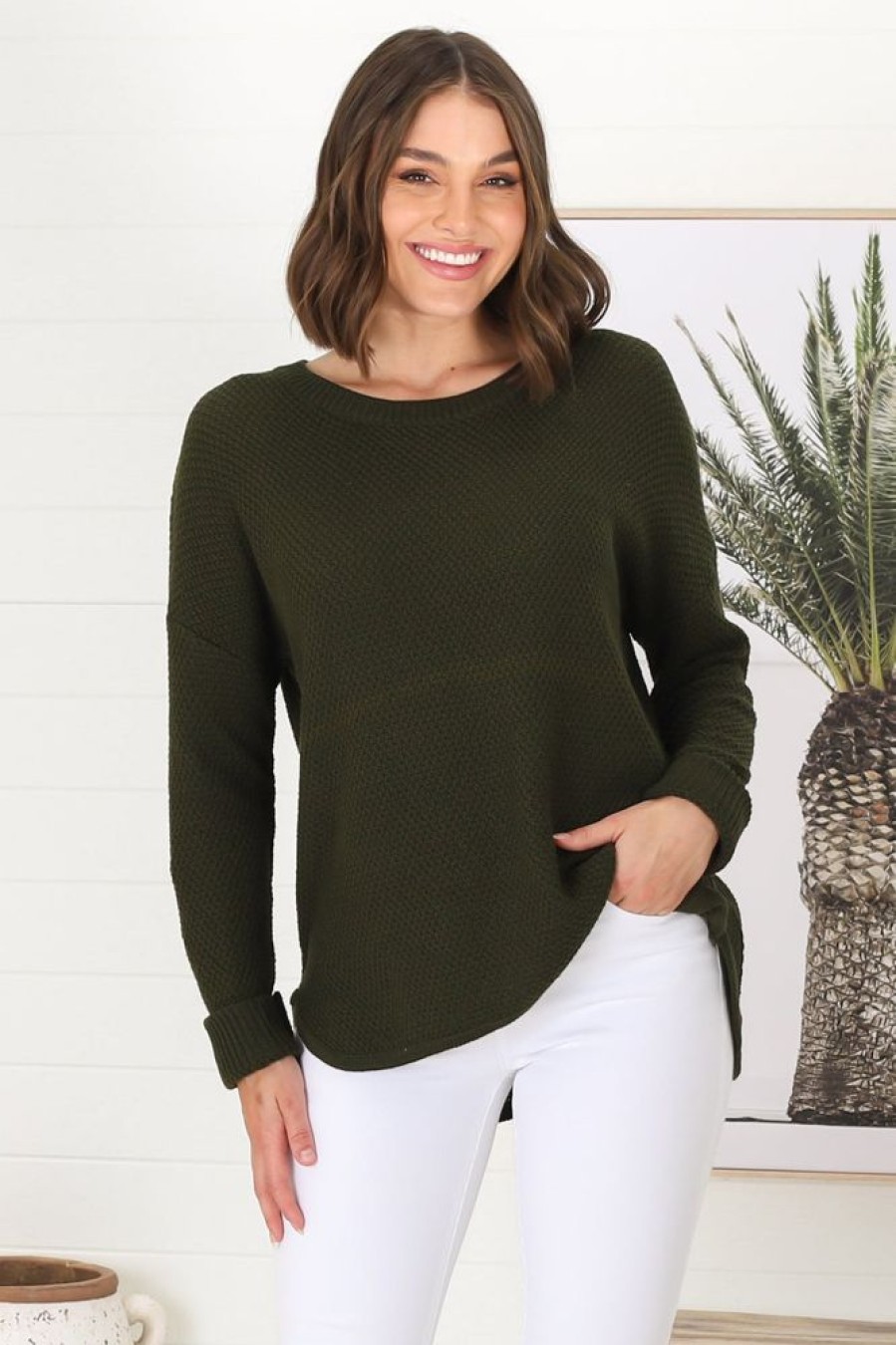 Jackets/Knitwear Salty Crush | Kanza Jumper - Military Green