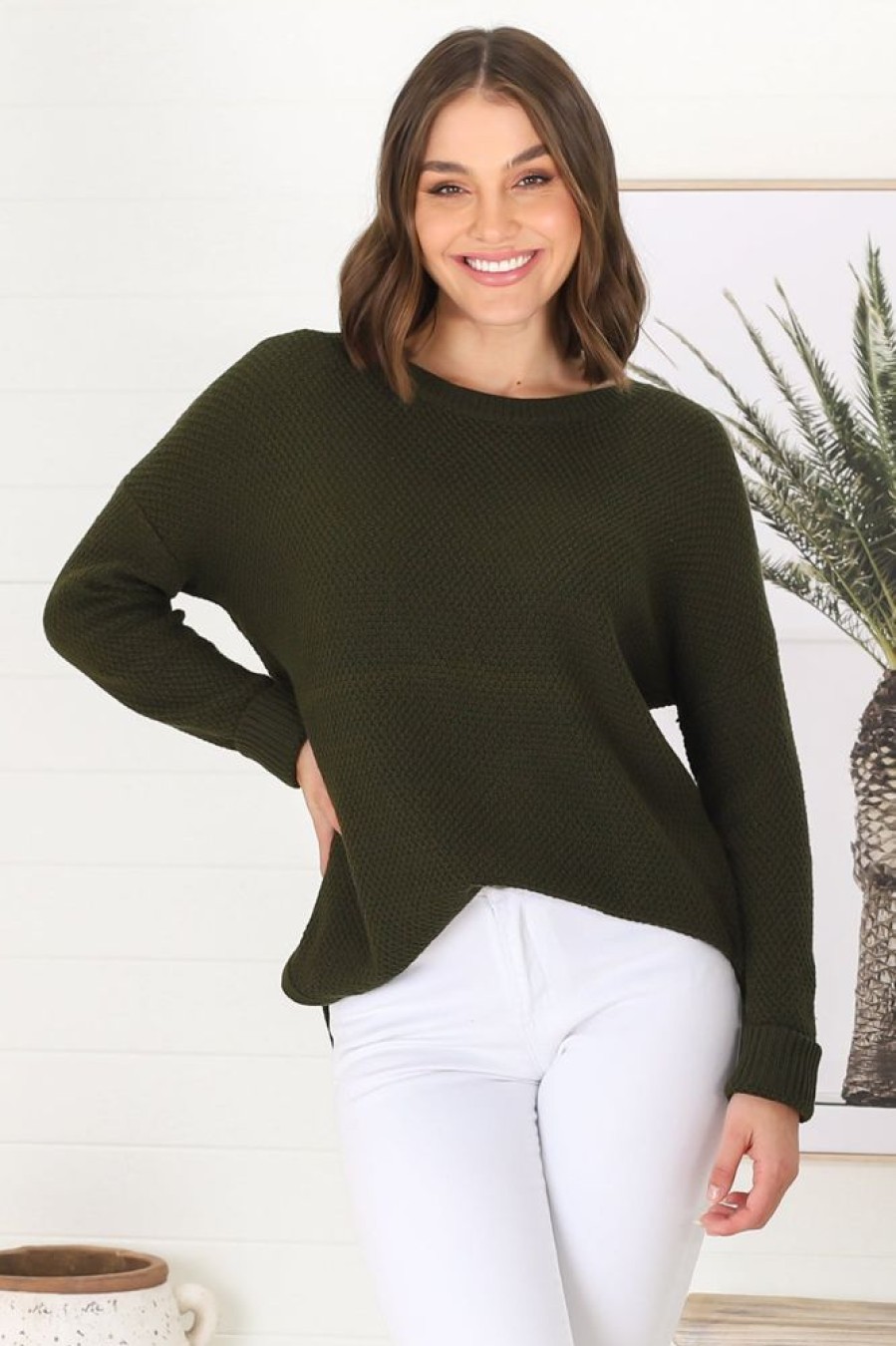 Jackets/Knitwear Salty Crush | Kanza Jumper - Military Green