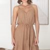 Dresses Salty Crush | Opheria Mini Dress - Tan