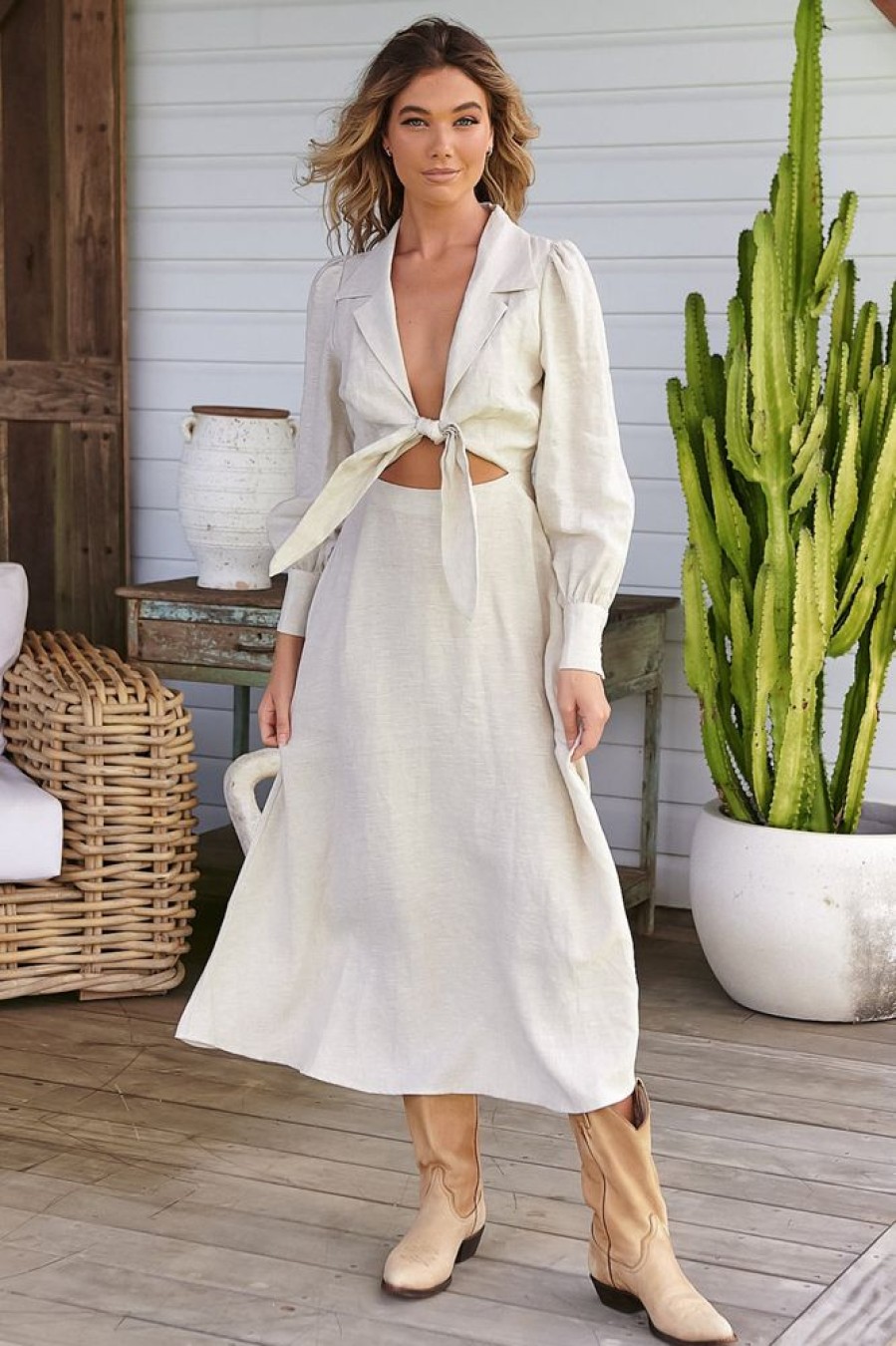 Jaase JAASE | Jules Midi Dress - Natural