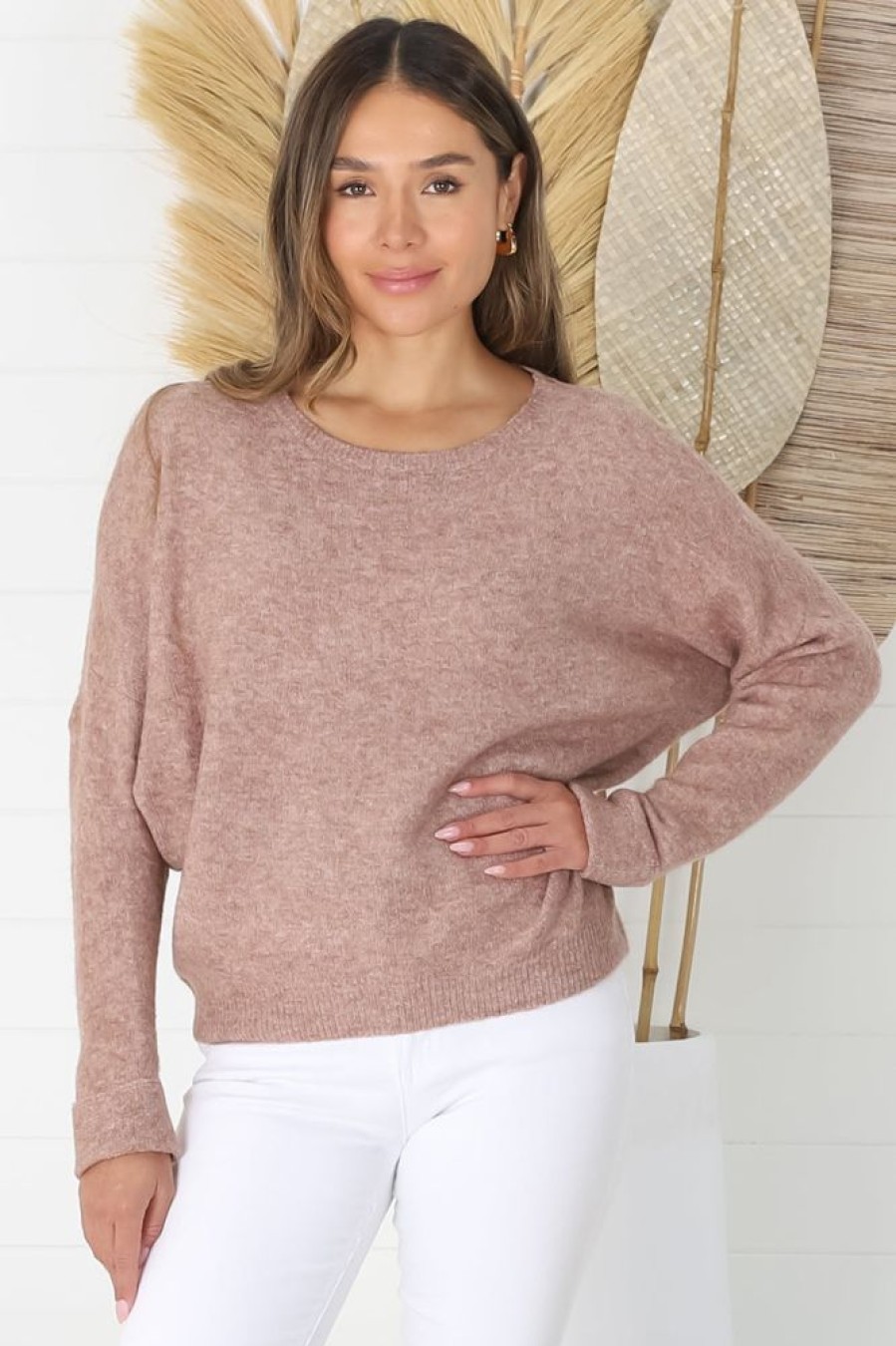 Jackets/Knitwear Salty Crush | Joanne Knit Top - Light Mauve