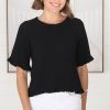 Tops Salty Crush | Adria Top - Black