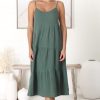 Dresses Salty Crush | Rinley Midi Dress - Forest Green