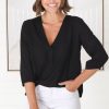 Tops Salty Crush | Brenda Top - Black