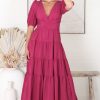 Dresses Salty Crush | Sarelle Midi Dress - Hot Pink