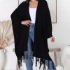 Jackets/Knitwear Salty Crush | Kamdyn Poncho - Black