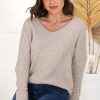 Tops Salty Crush | Carol Knit Top - Oatmeal