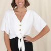 Tops Salty Crush | Lanara Top - White