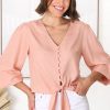 Tops Salty Crush | Amber Top - Blush