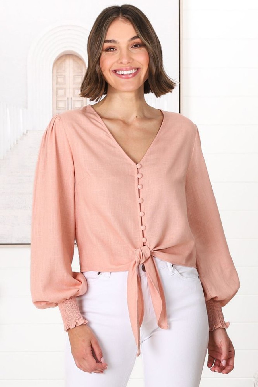 Tops Salty Crush | Amber Top - Blush