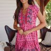 Jaase jaase | Tracey - Raspberry Romance Mini Dress