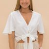 Tops Salty Crush | Emani Top - White