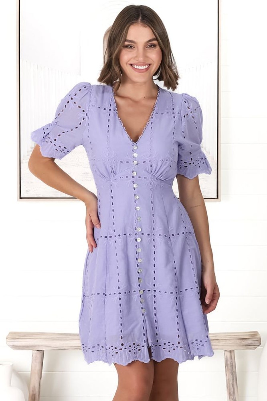 Dresses Salty Crush | Lumi Mini Dress - Lilac