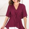 Tops Salty Crush | Vera Top - Wine