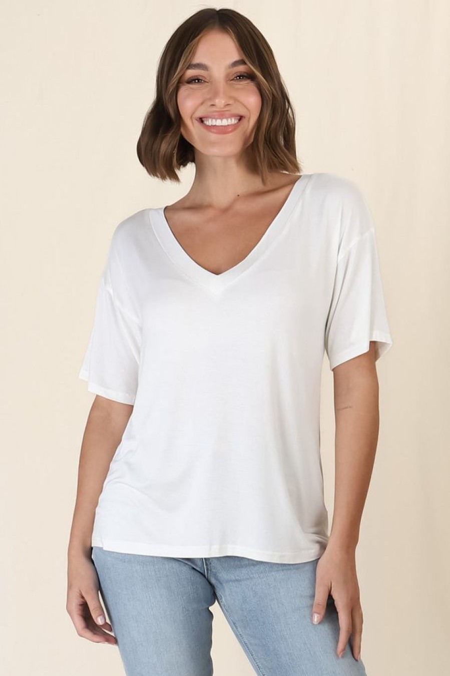 Tops Salty Crush | Madi T-Shirt - White