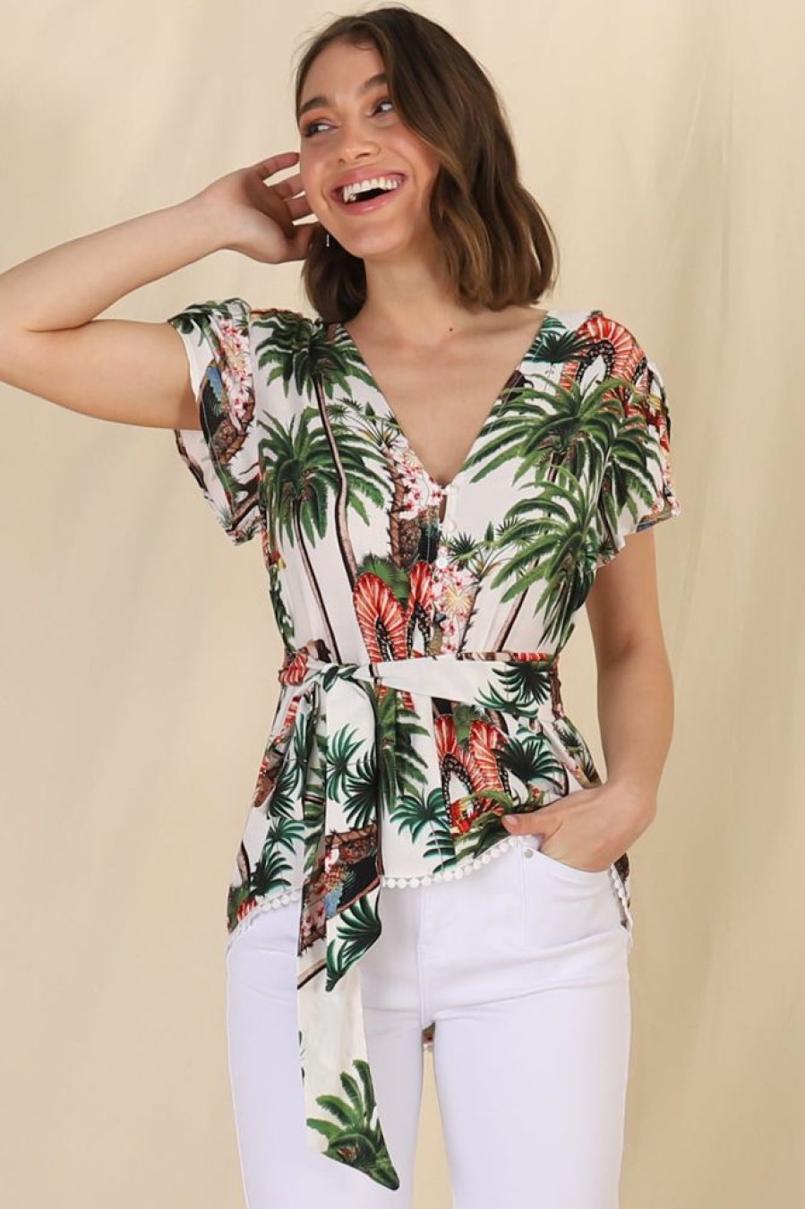 Jaase JAASE | Koi (Cap Sleeve) - Hamptons Top